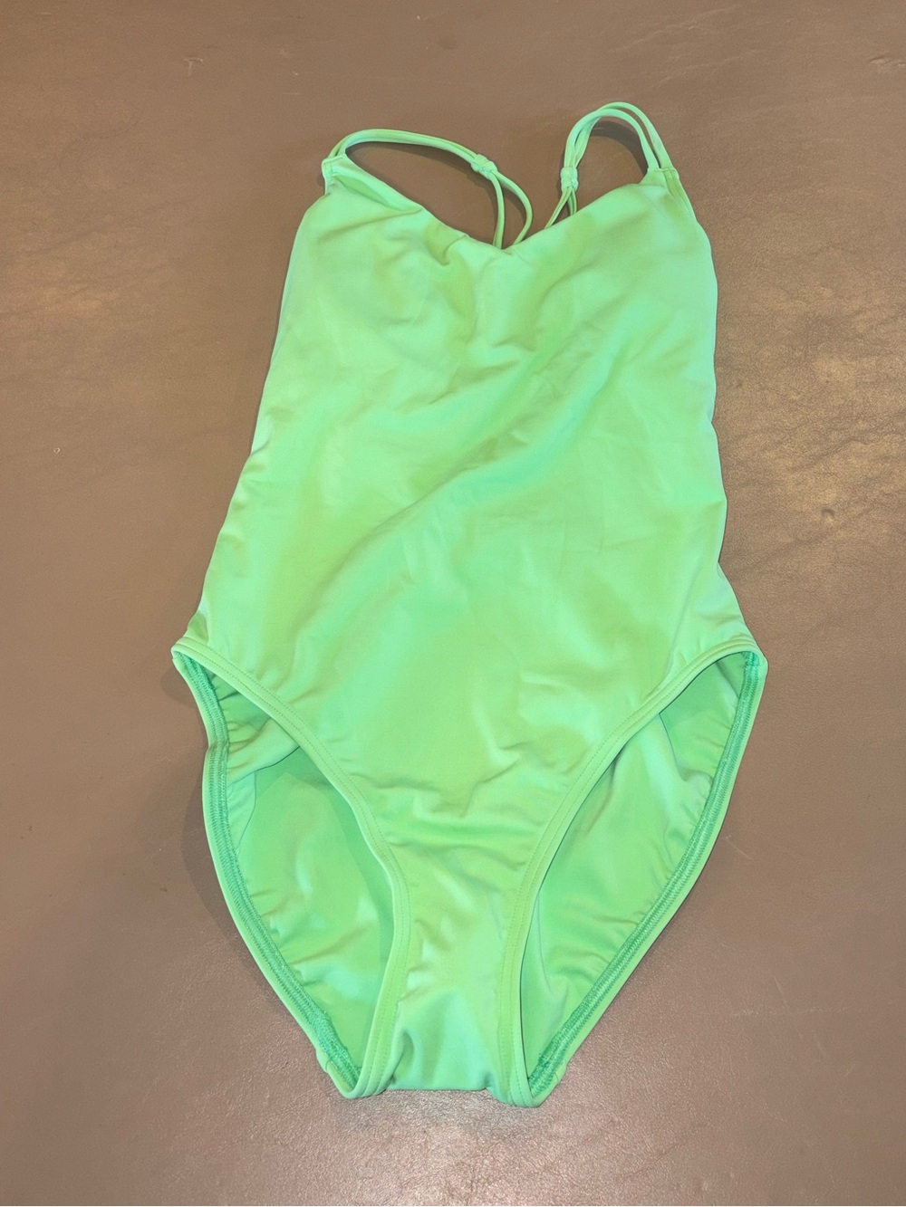 Lands' End Girls' Neon Green One-Piece Swimsuit